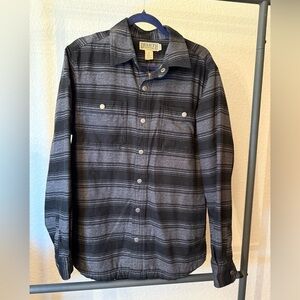 Duluth Men's Fire Hose Flannel-Lined‎ Standard Fit Lumber Jacket Size M. Black